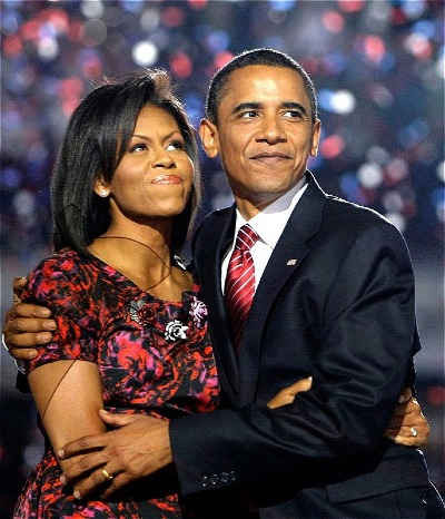 Vợ chồng Michelle và Barack Obama. 