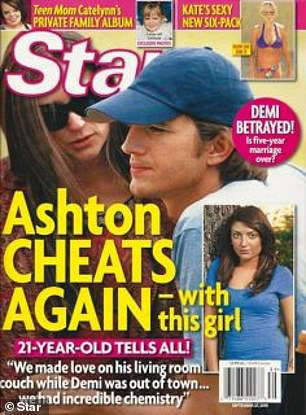 Ashton phủ nhận câu chuyện của Star rằng anh ta đã ngủ với Brittney trong ngôi nhà mà anh ta đã chia sẻ với Demi