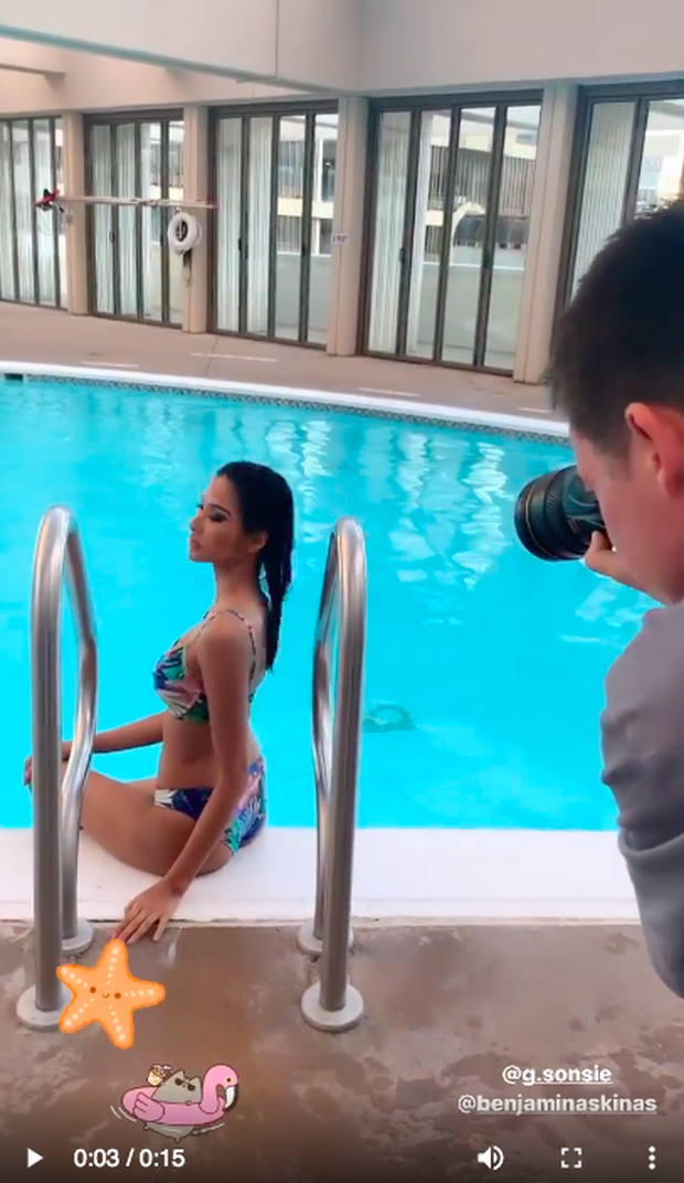 Hoàng Thùy là thí sinh duy nhất được Miss Universe khoe khoảnh khắc chụp ảnh bikini, còn khoe dáng cực nuột - Ảnh 1.