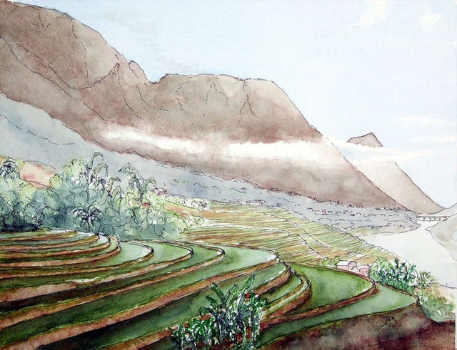  Bộ tranh đẹp quá Việt Nam ơi được vẽ bởi họa sĩ người Pháp, cộng đồng mạng quốc tế thích thú ngắm nhìn một nơi bình dị, an yên nhưng rất tươi đẹp  - Ảnh 1.
