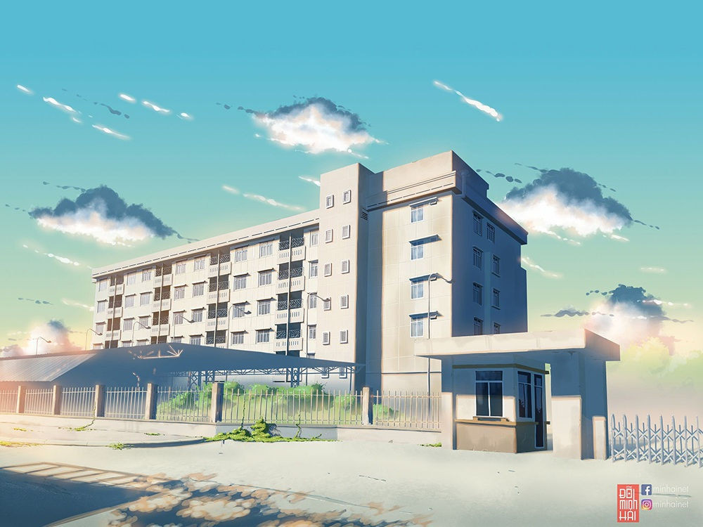 Nam sinh phác họa quê hương theo phong cách Anime đầy ấn tượng - 9