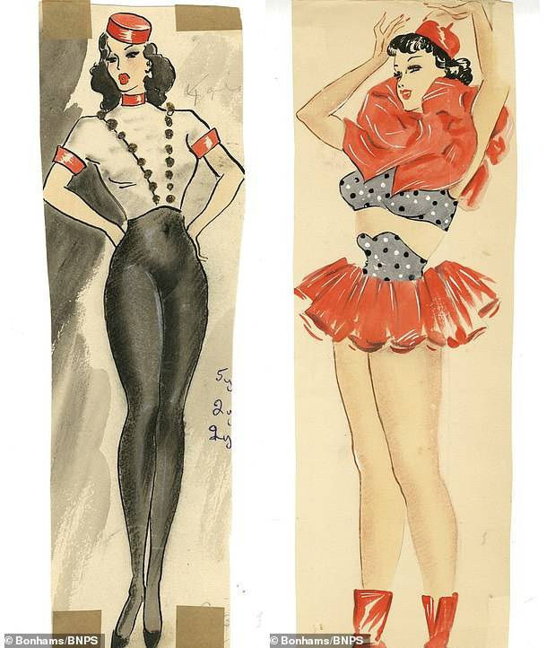 Đấu giá những bức phác họa phục trang gợi cảm của vũ nữ thập niên 1960 - 6