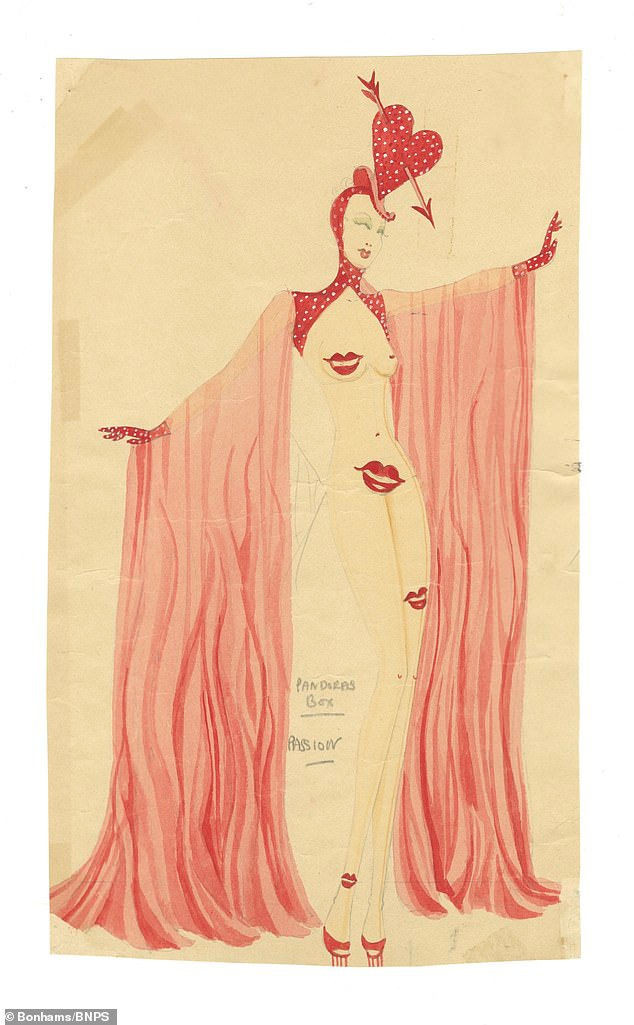 Đấu giá những bức phác họa phục trang gợi cảm của vũ nữ thập niên 1960 - 7