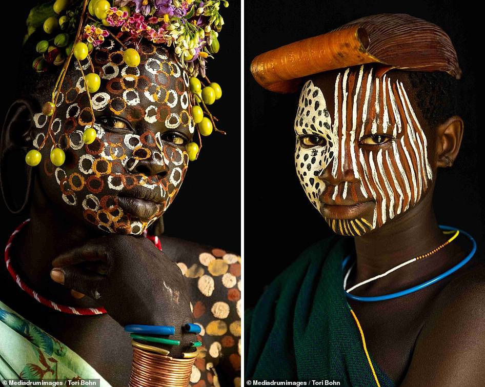 Vẻ đẹp độc đáo trong cách trang điểm, làm tóc của bộ lạc Châu Phi - 4