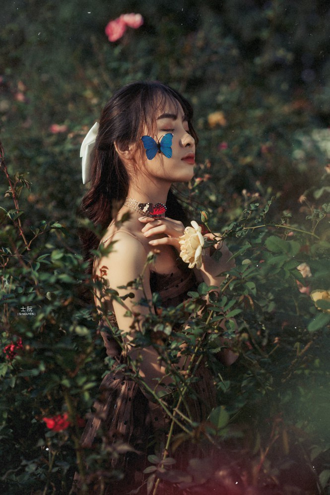 Nữ sinh Bách khoa hóa công chúa mơ màng giữa rừng hoa - 2