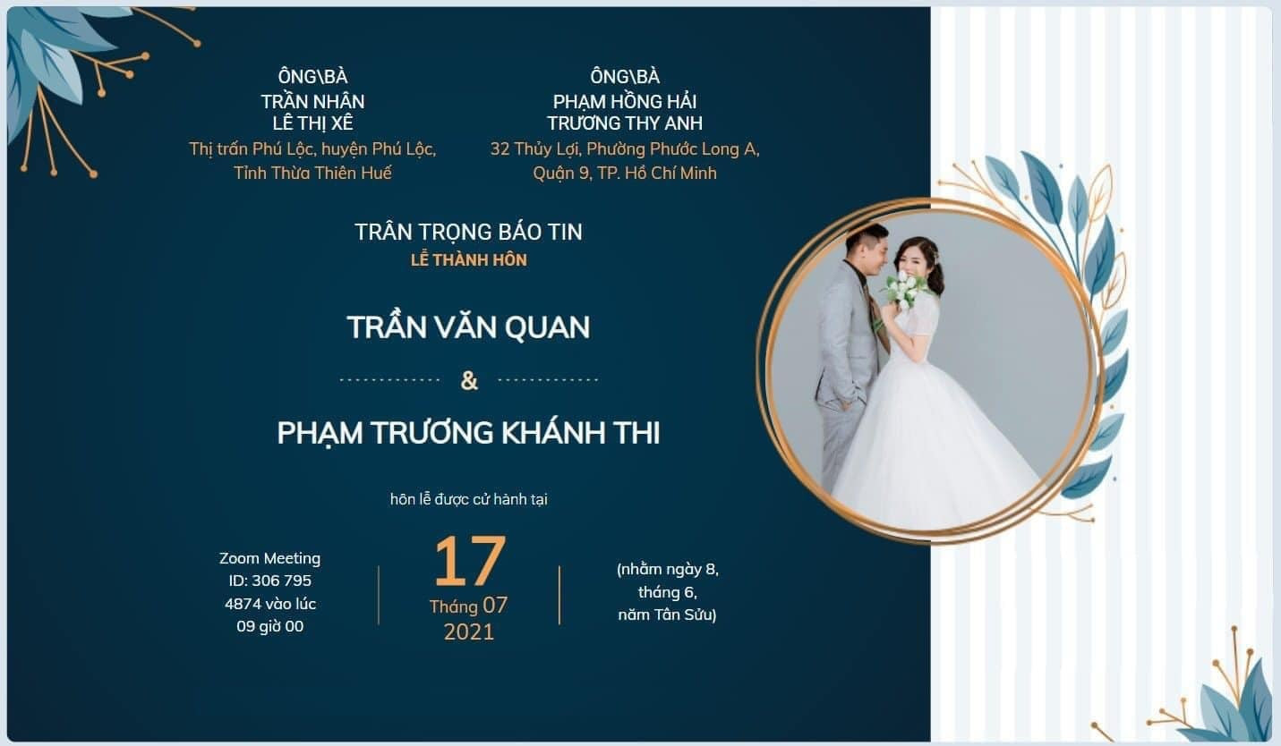 Đám cưới mùa dịch của cặp đôi Sài Gòn tổ chức trên Zoom, họ hàng phấn khởi dự tiệc online - Ảnh 2.