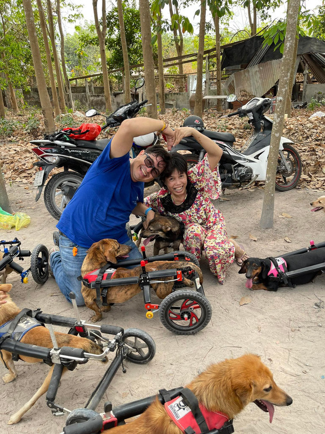 Sài Gòn: Những chú chó mèo khuyết tật hồi sinh bên cặp vợ Việt chồng Tây chuyên sản xuất xe lăn cho thú cưng - Ảnh 5.