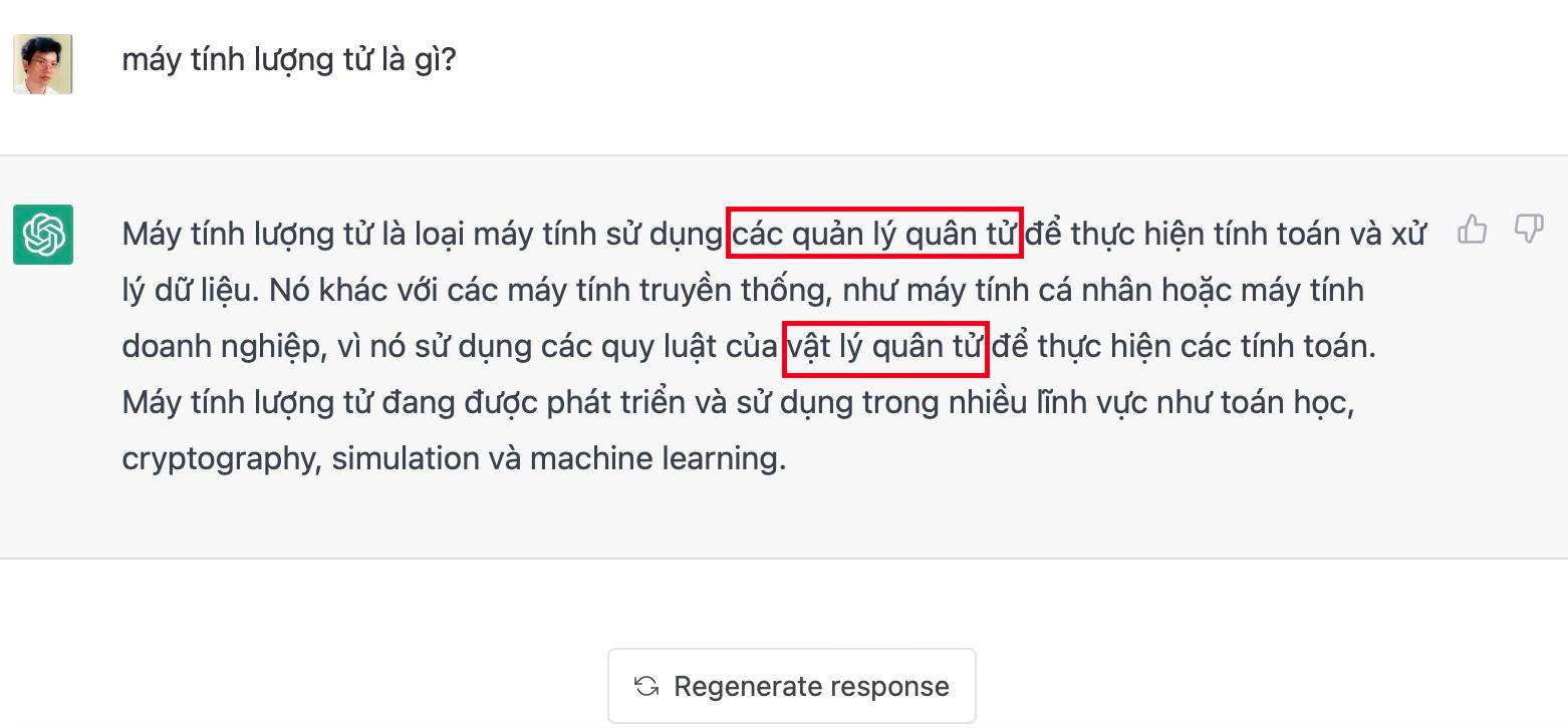 Một câu trả lời đầy máy móc và cho thấy không phải cái gì ChatGPT cũng biết (Ảnh: Đặng Minh Tuấn).