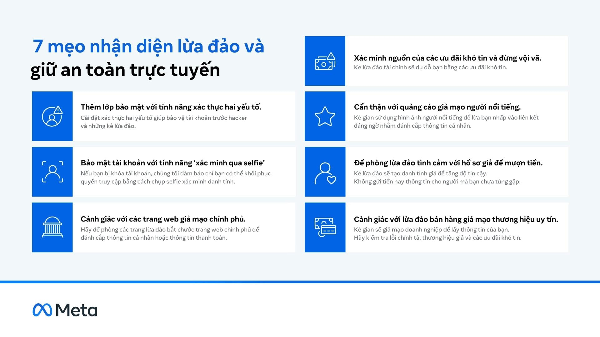 Sau bão chỉ trích, Meta thử nghiệm công nghệ nhận dạng khuôn mặt và chỉ rõ 7 tips nhận diện lừa đảo - Ảnh 2.