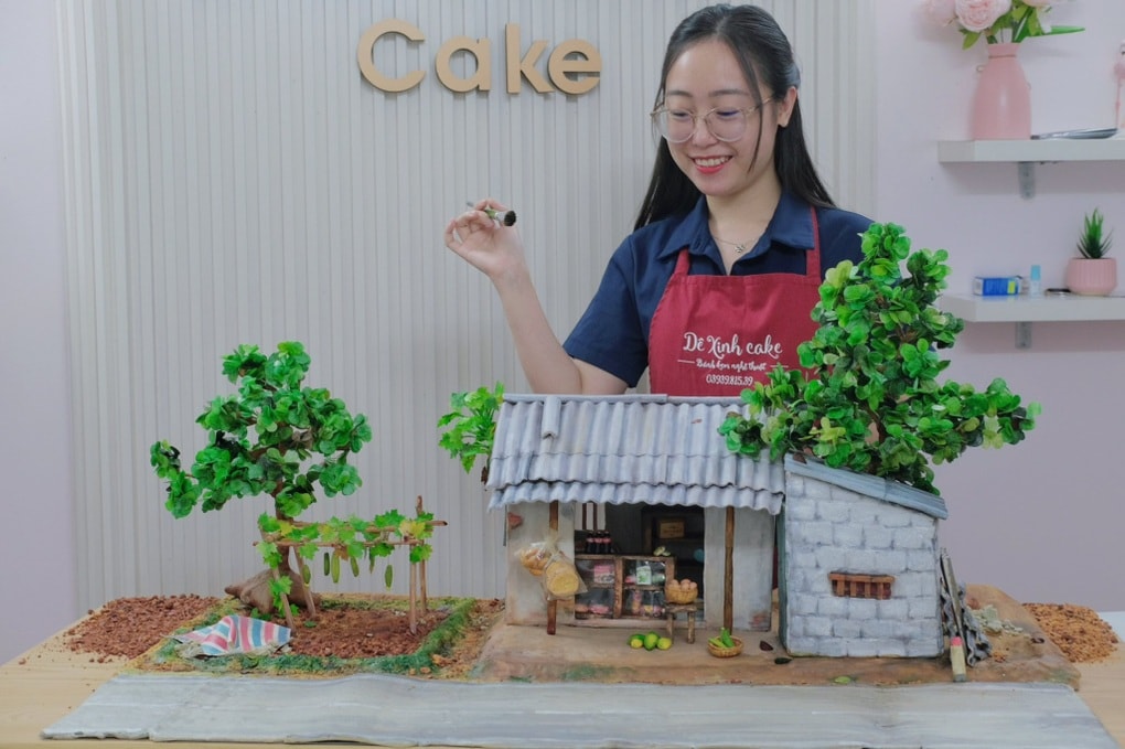 Cô gái làm bánh trung thu mô hình tiệm tạp hoá gây sốt mạng xã hội - 1