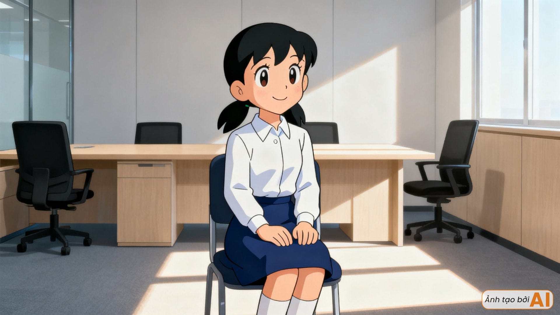 Nếu nhóm bạn Doraemon đi phỏng vấn xin việc: Nobita lại đến muộn, nhân vật tỏa sáng và đậu đầu tiên thì quá dễ đoán!- Ảnh 2.