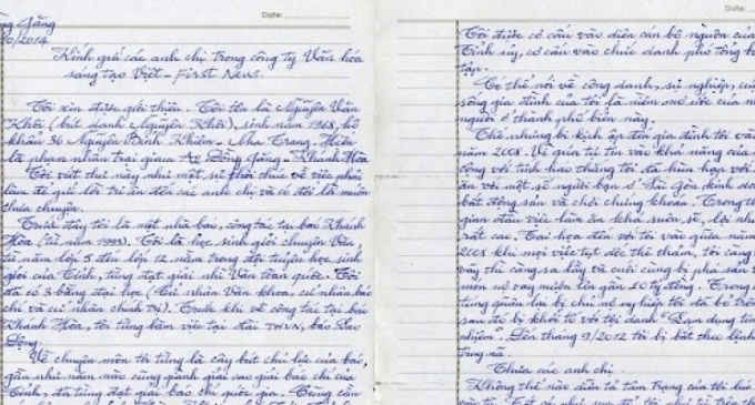 Lá thư thổ lộ “2 lần toan tính tự tử” trong tù của anh trai nhà báo Hoàng Khương