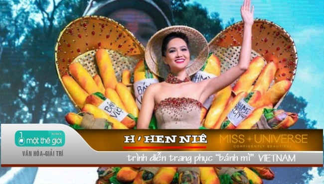 H'Hen Niê gây náo nhiệt tại Miss Universe 2018 bằng trang phục 'bánh mì'