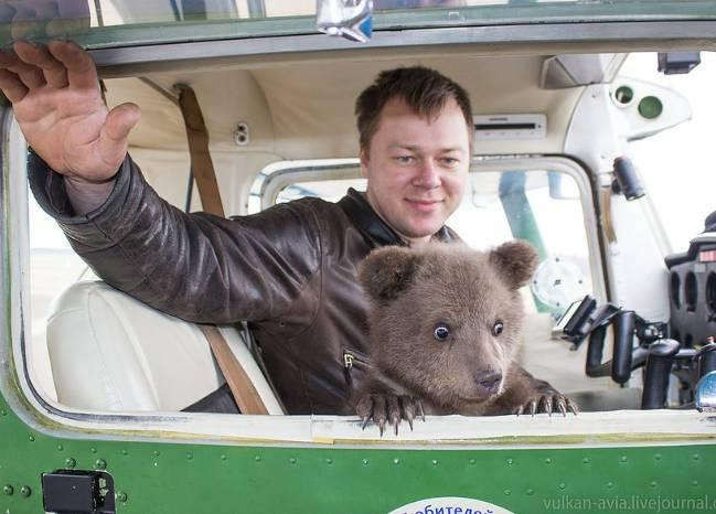 Phi công Nga nhận gấu làm 'con nuôi'
