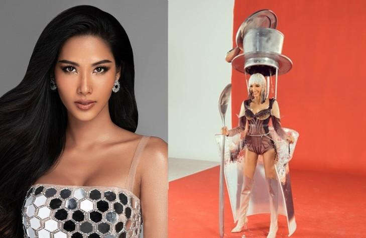 Hoàng Thùy chọn trang phục ‘Cà phê phin sữa đá’ đến Miss Universe 2019
