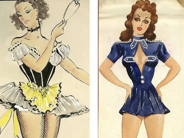 Đấu giá những bức phác họa phục trang gợi cảm của vũ nữ thập niên 1960