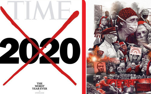 Tạp chí Time tung trang bìa gạch xóa thô bạo với đề tựa: 2020 là năm tồi tệ nhất lịch sử loài người