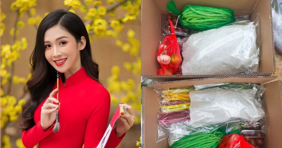 Hoa khôi Ngô Thị Mỹ Chi 20 tuổi nhanh nhạy kinh doanh rau sạch mùa dịch