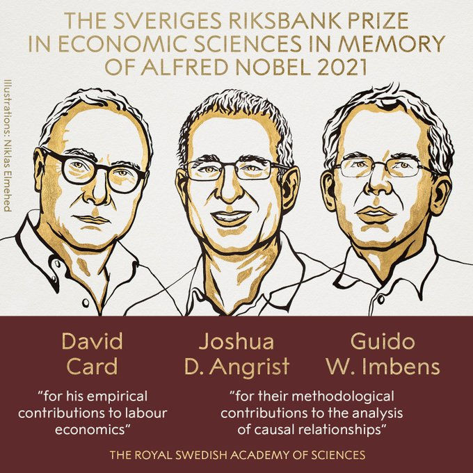 Ba nhà kinh tế người Mỹ đoạt giải Nobel Kinh tế 2021