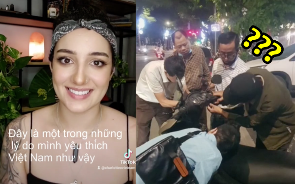 Xe hỏng giữa lòng Hà Nội, cô gái ngoại quốc được 5 người giúp: 'Chỉ có ở Việt Nam thôi'