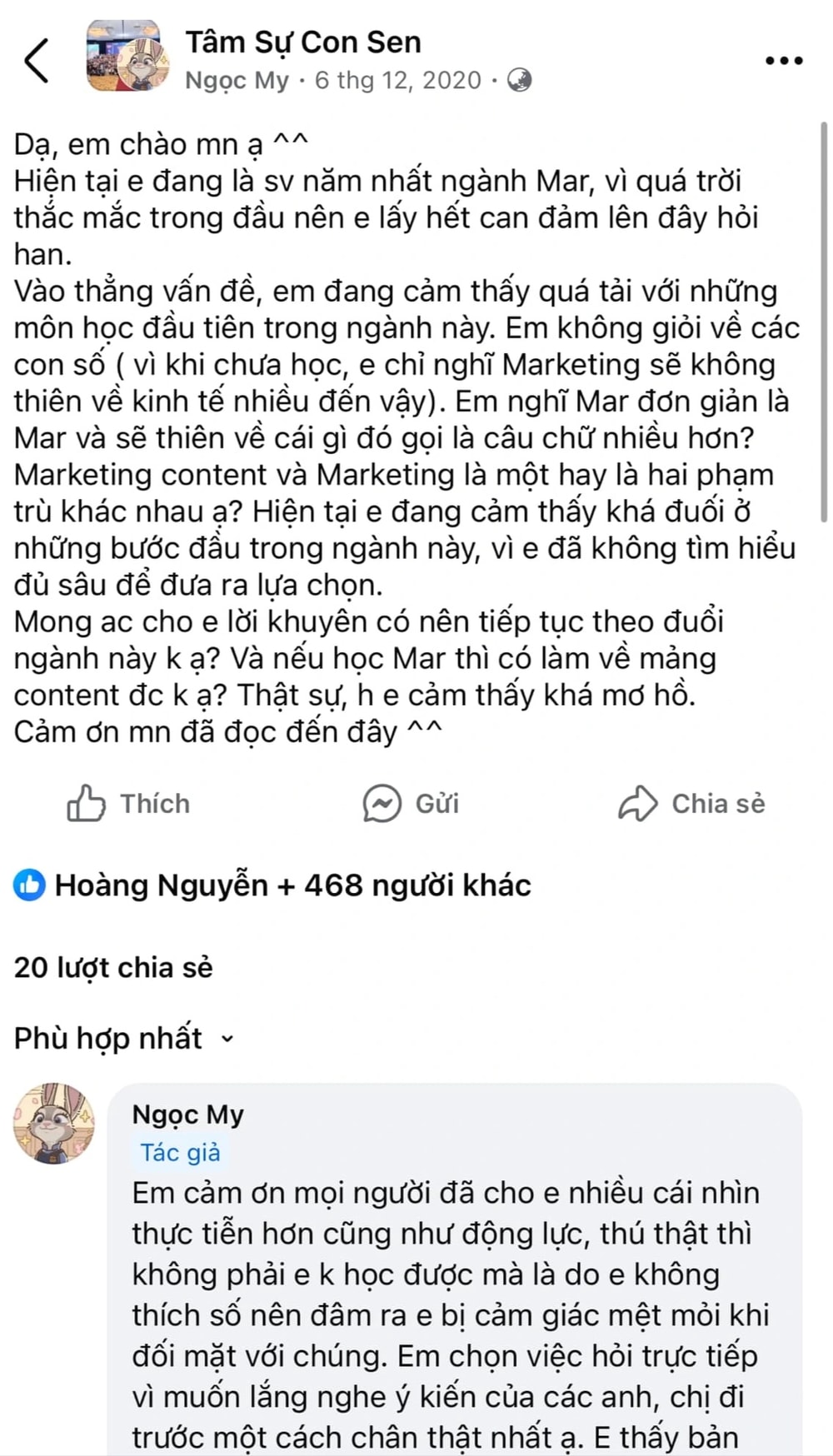 Cầu cứu dân mạng vì bế tắc chuyện nghề, cô gái nhận "quả ngọt" sau 4 năm