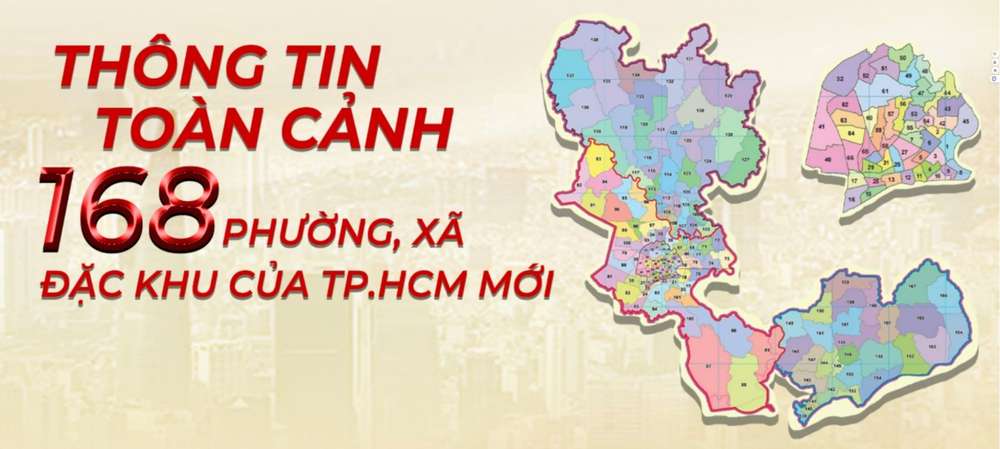 Tra cứu nhanh 168 phường, xã, đặc khu thuộc TP.HCM mới