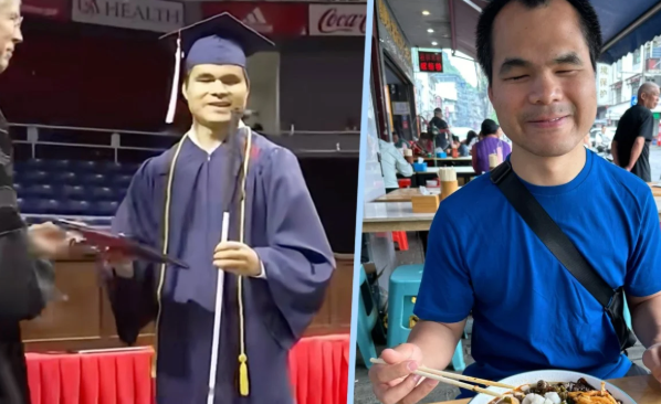 Chàng trai mù trở thành kỹ sư máy bay tại Mỹ nhờ sự nuôi dạy của bố mẹ nuôi