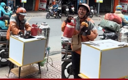 Xúc động clip shipper dù đói vẫn không tham bánh mỳ 0 đồng, để phần người sau