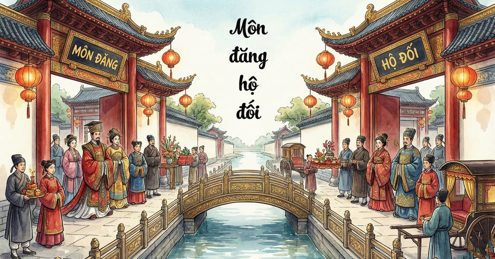 Giải mã nguồn gốc "Môn đăng hộ đối": Khi đá kê chân cửa và xà ngang nói lên tương lai của một cuộc hôn nhân