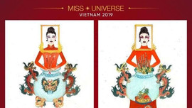 Hoàng Thùy mất hồn khi xem mẫu dự thi thiết kế trang phục 'Bàn thờ' cho Miss Universe