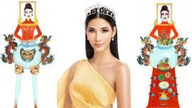 Bất ngờ khi trang phục 'Bàn thờ' lọt top được bình chọn nhiều nhất cho Hoàng Thùy tại Miss Universe