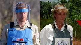 Hoàng tử Harry đi bộ qua bãi mìn nơi Công nương Diana đi qua 22 năm về trước