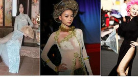 Trước vụ Kacey Musgraves, nhiều sao Việt từng bị chỉ trích vì mặc áo dài sexy quá đà