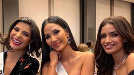 Hình ảnh Hoàng Thùy trong ngày đầu tham dự Hoa hậu hoàn vũ 2019