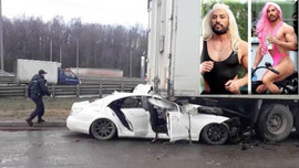 Clip nam blogger gây sốt nhờ mặc đồ lót nữ tử nạn vì ô tô tông container
