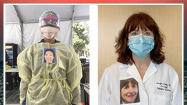 Những nụ cười nhân ái trên trang phục nhân viên y tế giữa đại dịch COVID-19