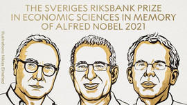 Ba nhà kinh tế người Mỹ đoạt giải Nobel Kinh tế 2021