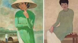 Danh họa Mai Trung Thứ - Hai người phụ nữ mặc áo dài xanh đắt giá nhất của hội họa Việt Nam