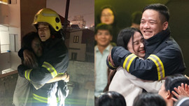 Cuộc hội ngộ xúc động giữa cô gái trẻ và người lính cứu hỏa đã cứu mình