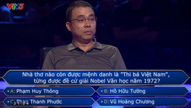 Kiến trúc sư "bó tay" trước một câu hỏi về chủ đề Văn học trong Ai Là Triệu Phú, học giỏi cũng chưa chắc biết