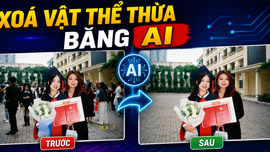 Dùng câu lệnh AI xóa vật thể thừa trên ảnh